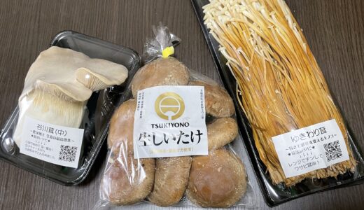 「月夜野きのこ園」のきのこ３種実食レビュー！